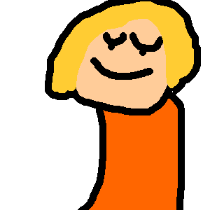 a menacing smile
